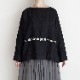 AODRESS �����ɥ쥹 : boat neck blouse with embroidery �ܡ��ȥͥå��֥饦��(Black)