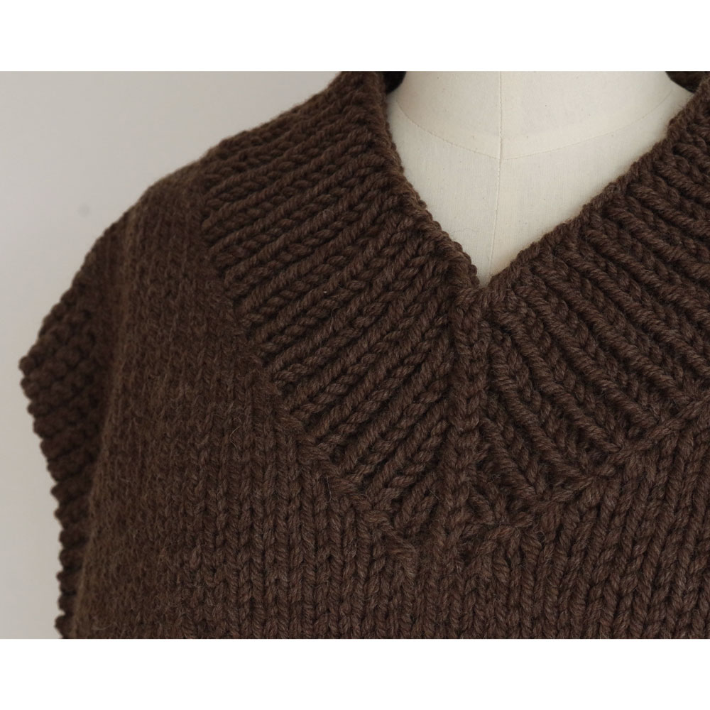 ound��BUNON ������ɡߥ֥Υ� : Handknit ����ܥ���(Brown)