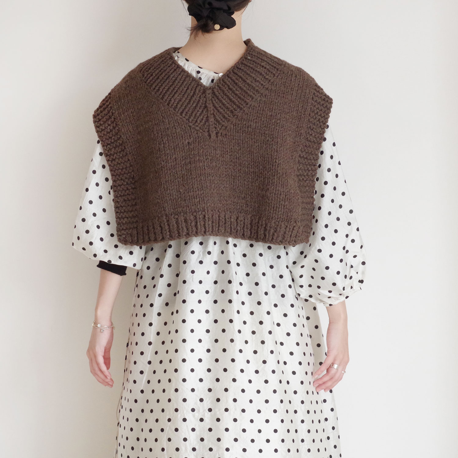 ound��BUNON ������ɡߥ֥Υ� : Handknit ����ܥ���(Brown)