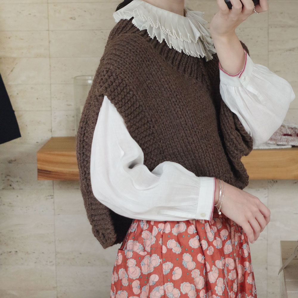 ound��BUNON ������ɡߥ֥Υ� : Handknit ����ܥ���(Brown)