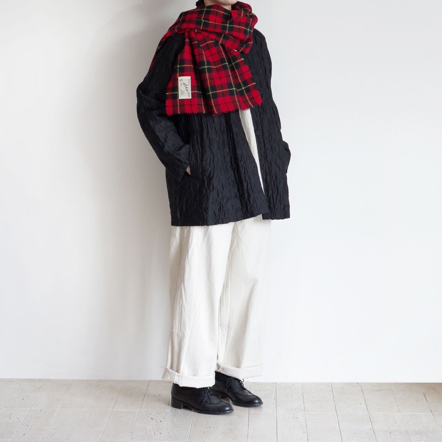 R&D.M.Co- ɥޥ󥺥ơ顼 : WOOL TARTAN CHECK MUFFLER 륿åޥե顼