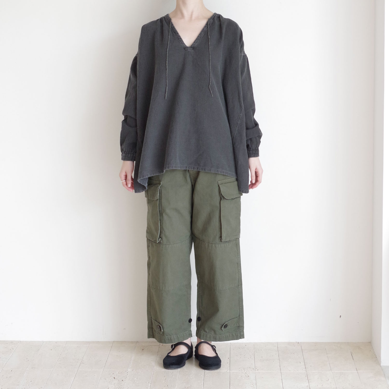 outil ���ƥ��� : CHEMISIER ORIEUX (CHARCOAL) ����å��֥饦��