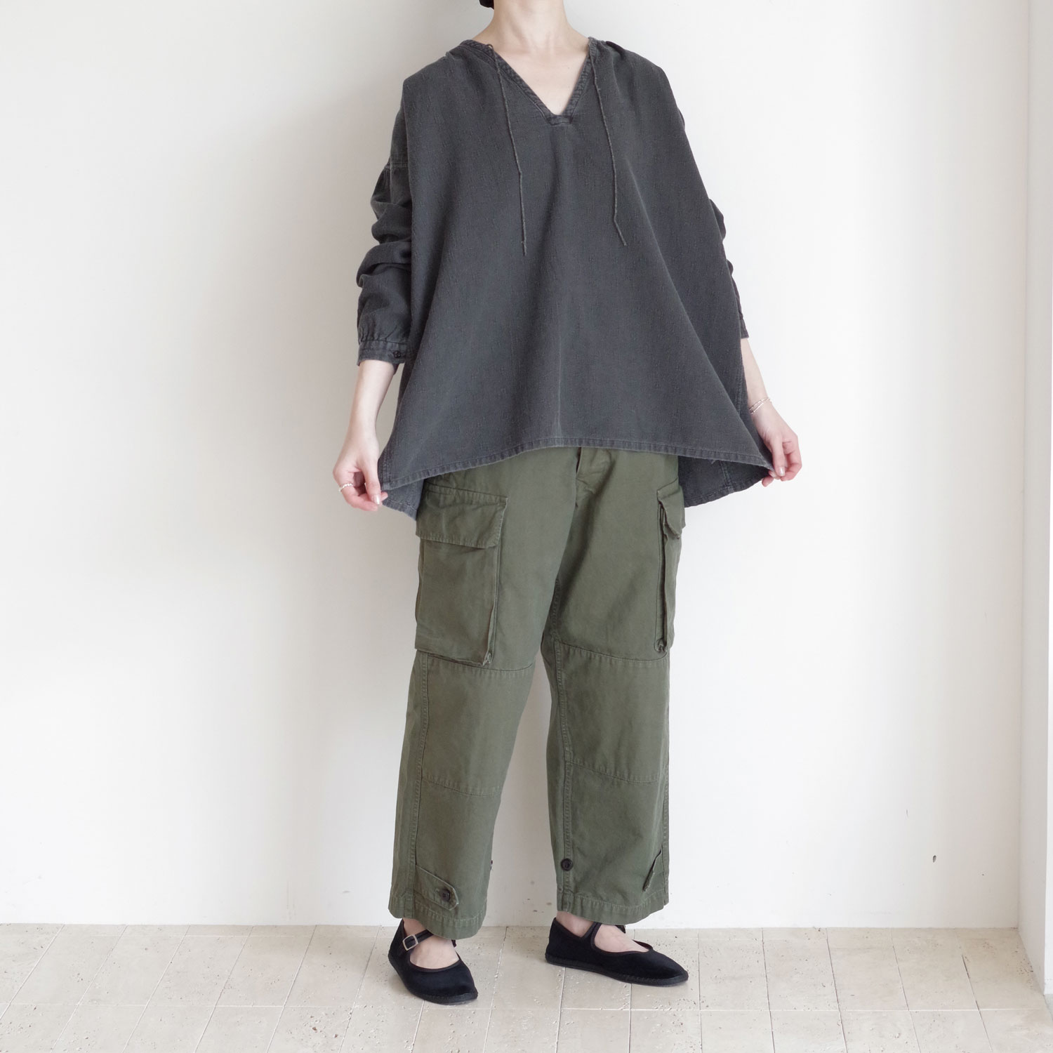 outil ���ƥ��� : CHEMISIER ORIEUX (CHARCOAL) ����å��֥饦��