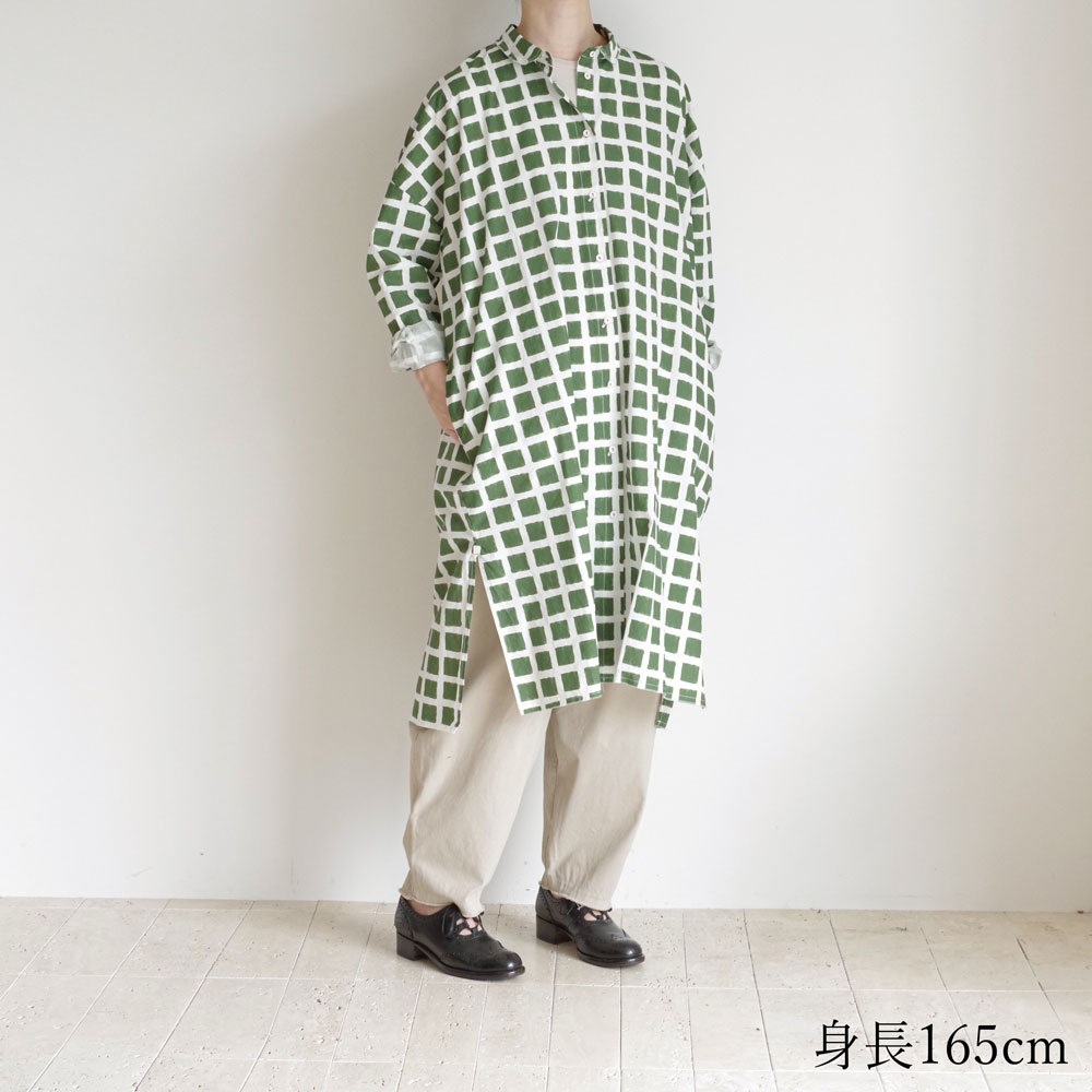 H+ HANNOH WESSEL åץ她Ρ : Delia DRESS ץȥԡ(GREEN)