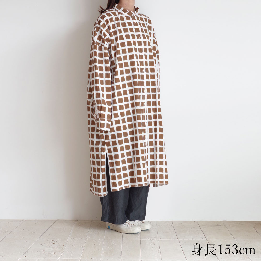 H+ HANNOH WESSEL ���å���ץ�她���Ρ��������� : Delia DRESS �ץ��ȥ��ԡ���(BROWN)