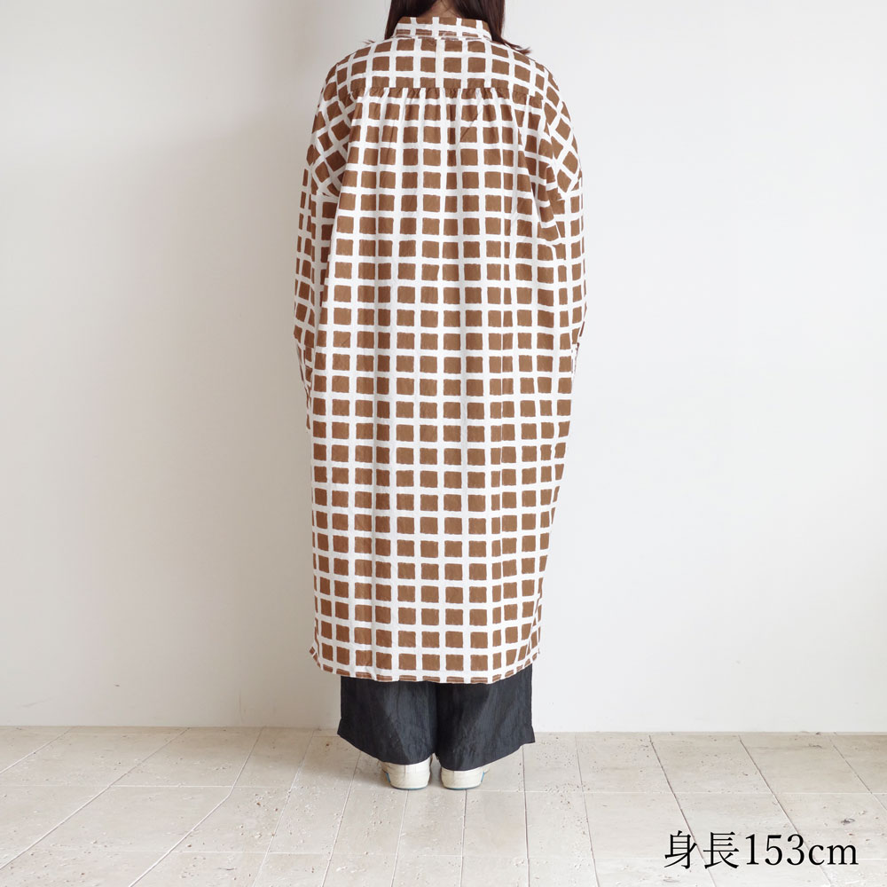 H+ HANNOH WESSEL ���å���ץ�她���Ρ��������� : Delia DRESS �ץ��ȥ��ԡ���(BROWN)