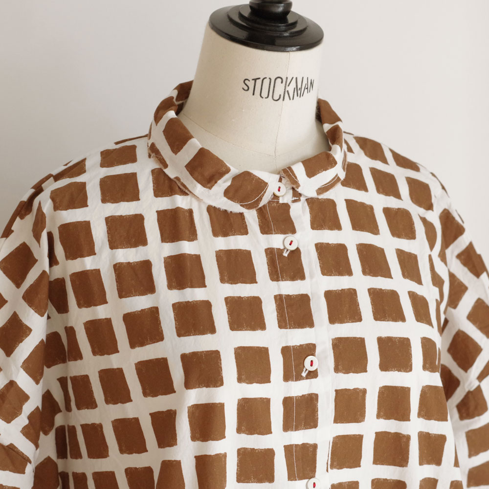 H+ HANNOH WESSEL ���å���ץ�她���Ρ��������� : Delia DRESS �ץ��ȥ��ԡ���(BROWN)