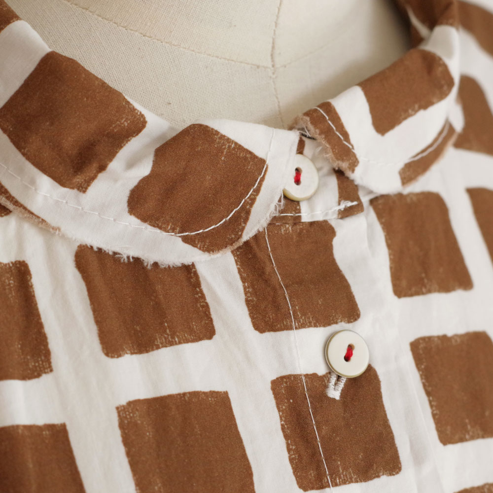 H+ HANNOH WESSEL ���å���ץ�她���Ρ��������� : Delia DRESS �ץ��ȥ��ԡ���(BROWN)