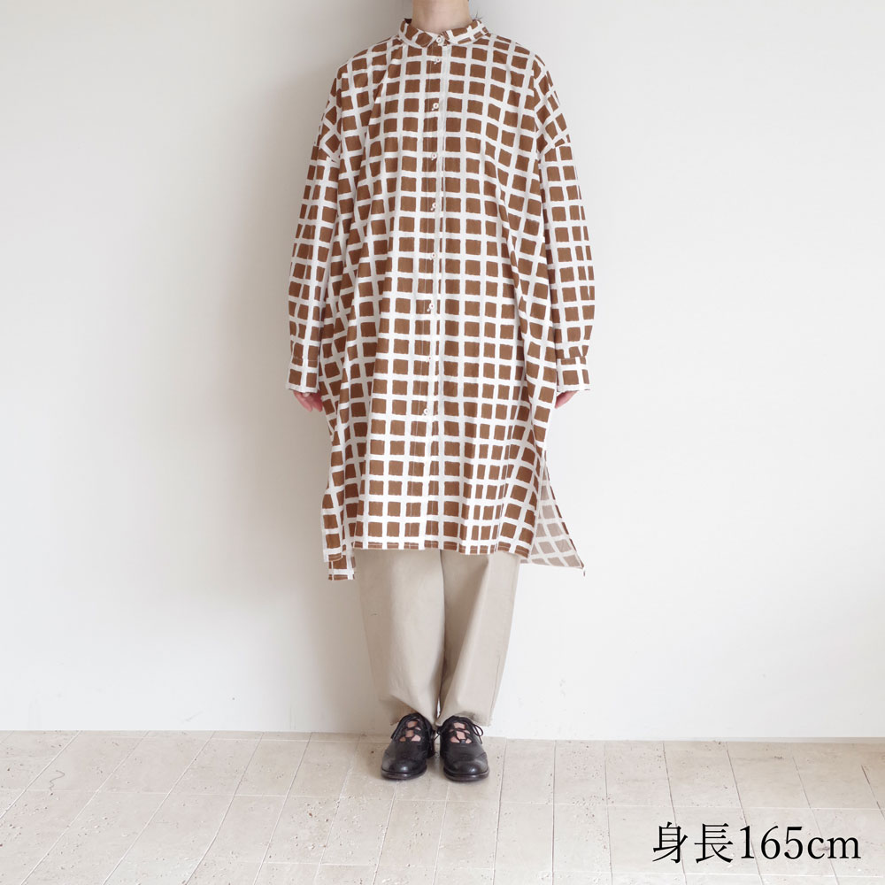 H+ HANNOH WESSEL ���å���ץ�她���Ρ��������� : Delia DRESS �ץ��ȥ��ԡ���(BROWN)