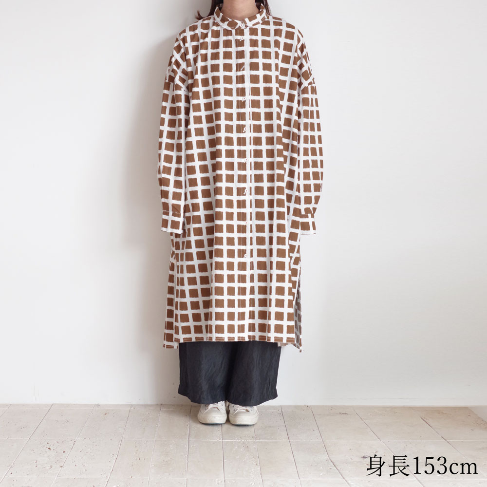 H+ HANNOH WESSEL ���å���ץ�她���Ρ��������� : Delia DRESS �ץ��ȥ��ԡ���(BROWN)