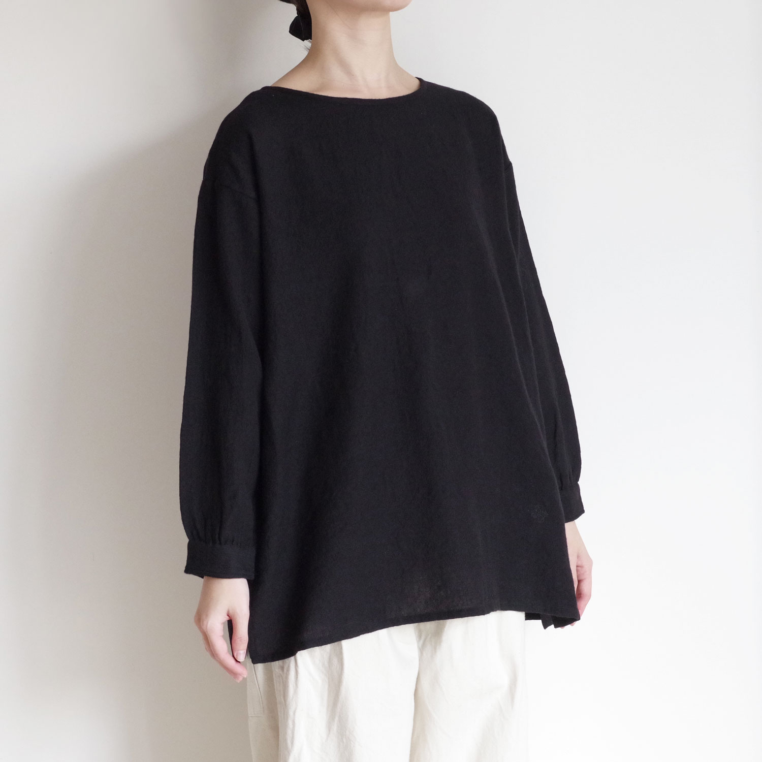 maison de soil ᥾ɥ : BOAT-NECK BACK PINTUCK SHIRT ܡȥͥå