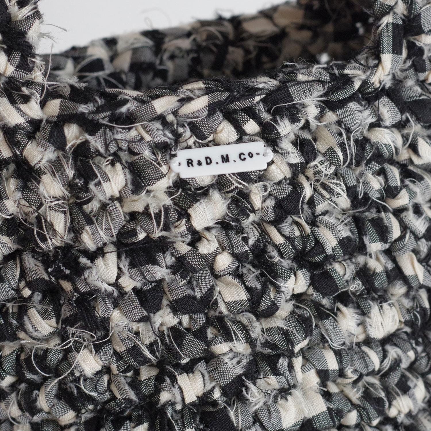 R&D.M.Co- ɥޥ󥺥ơ顼 : GINGHAM CHECK RIP STRIP WEAVING BAG ԤߥХå