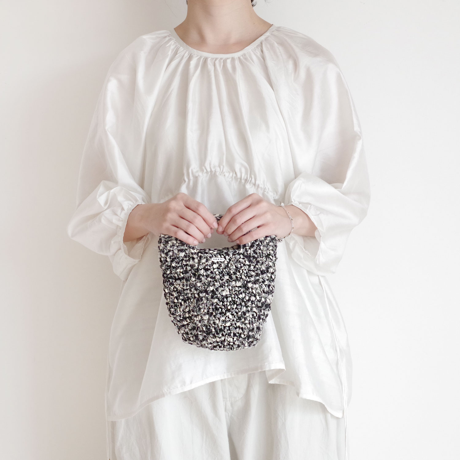 R&D.M.Co- ɥޥ󥺥ơ顼 : GINGHAM CHECK RIP STRIP WEAVING BAG ԤߥХå