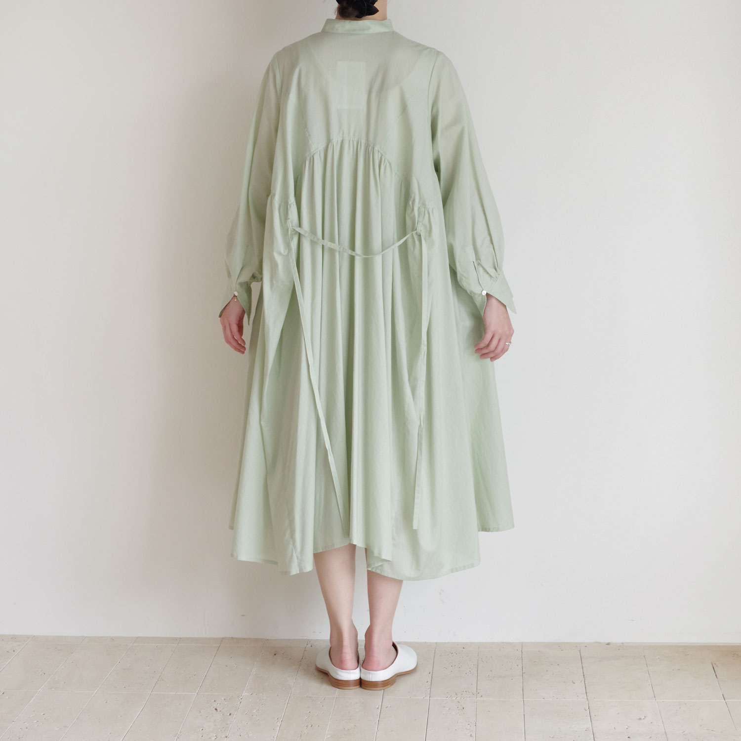 the last flower of the afternoon : �ż�η��� robe shirt dress (lightgreen) ���ԡ���