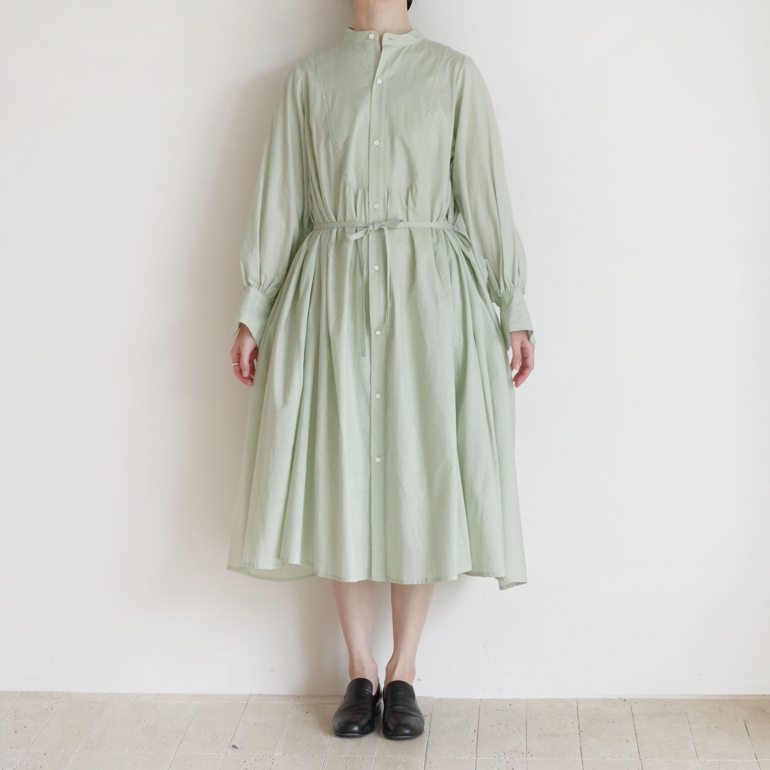 the last flower of the afternoon : �ż�η��� robe shirt dress (lightgreen) ���ԡ���