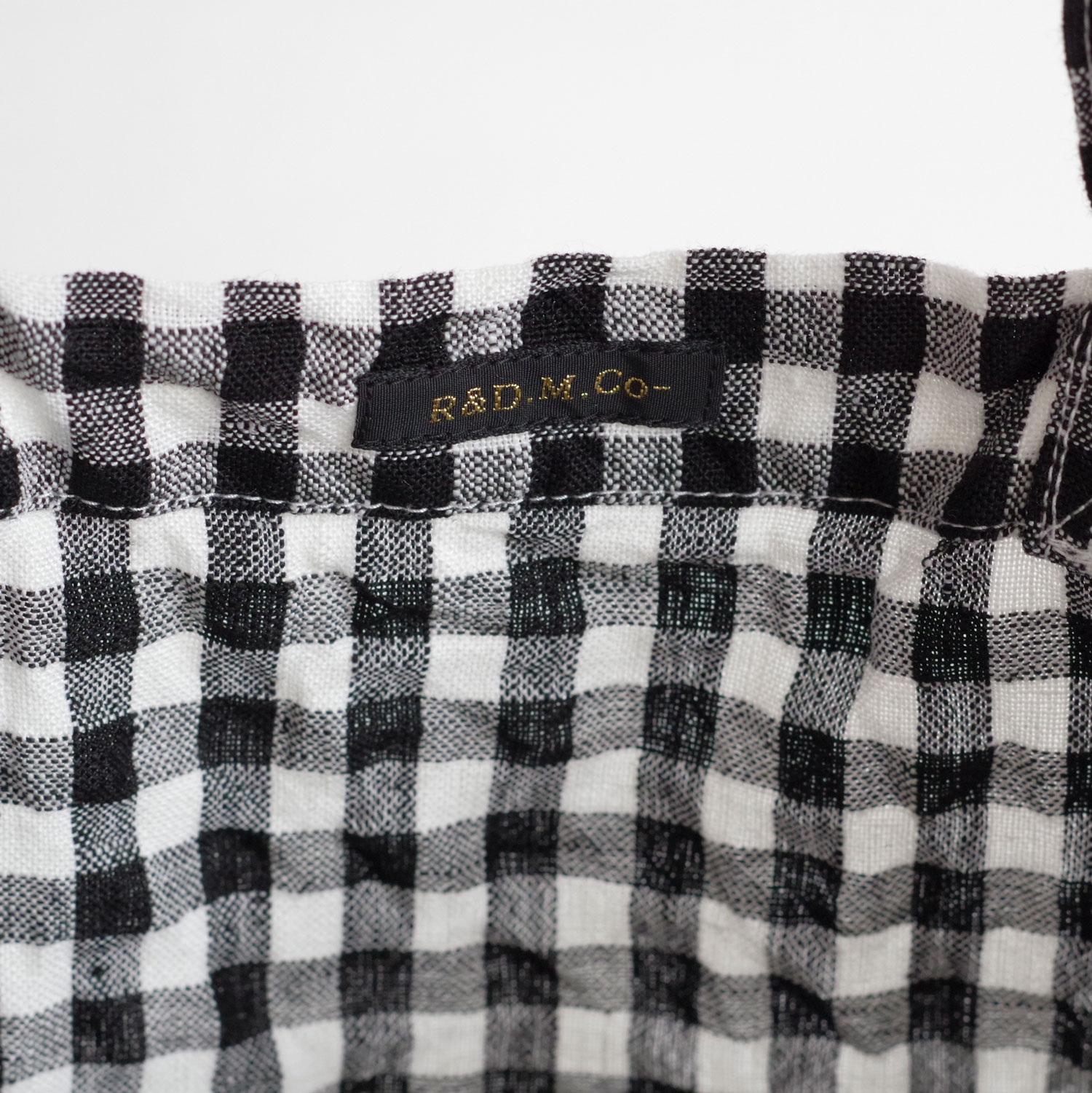 R&D.M.Co- ������ɥޥ󥺥ơ��顼 : LINEN GINGHAM CHECK TOTE BAG ���󥬥�ȡ���