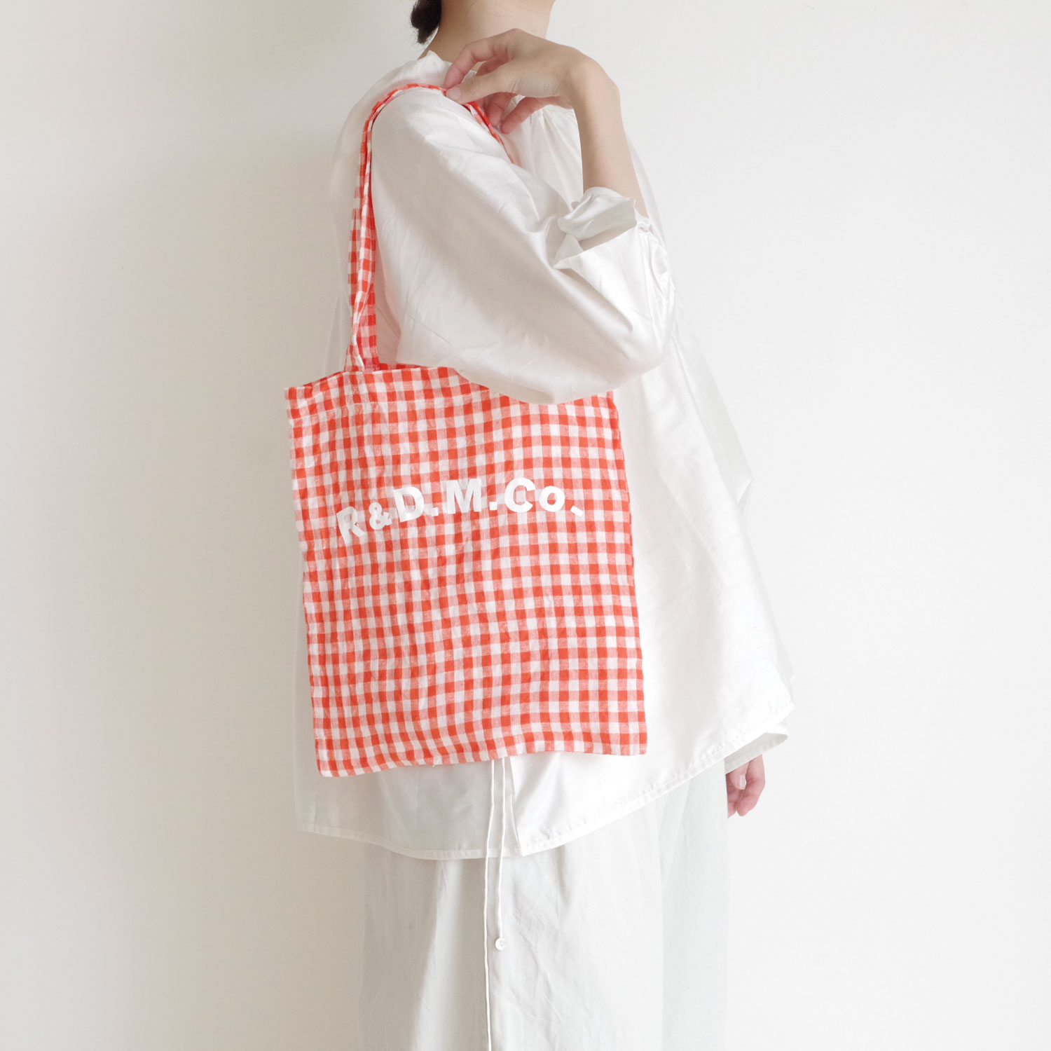 R&D.M.Co- ������ɥޥ󥺥ơ��顼 : LINEN GINGHAM CHECK TOTE BAG ���󥬥�ȡ���