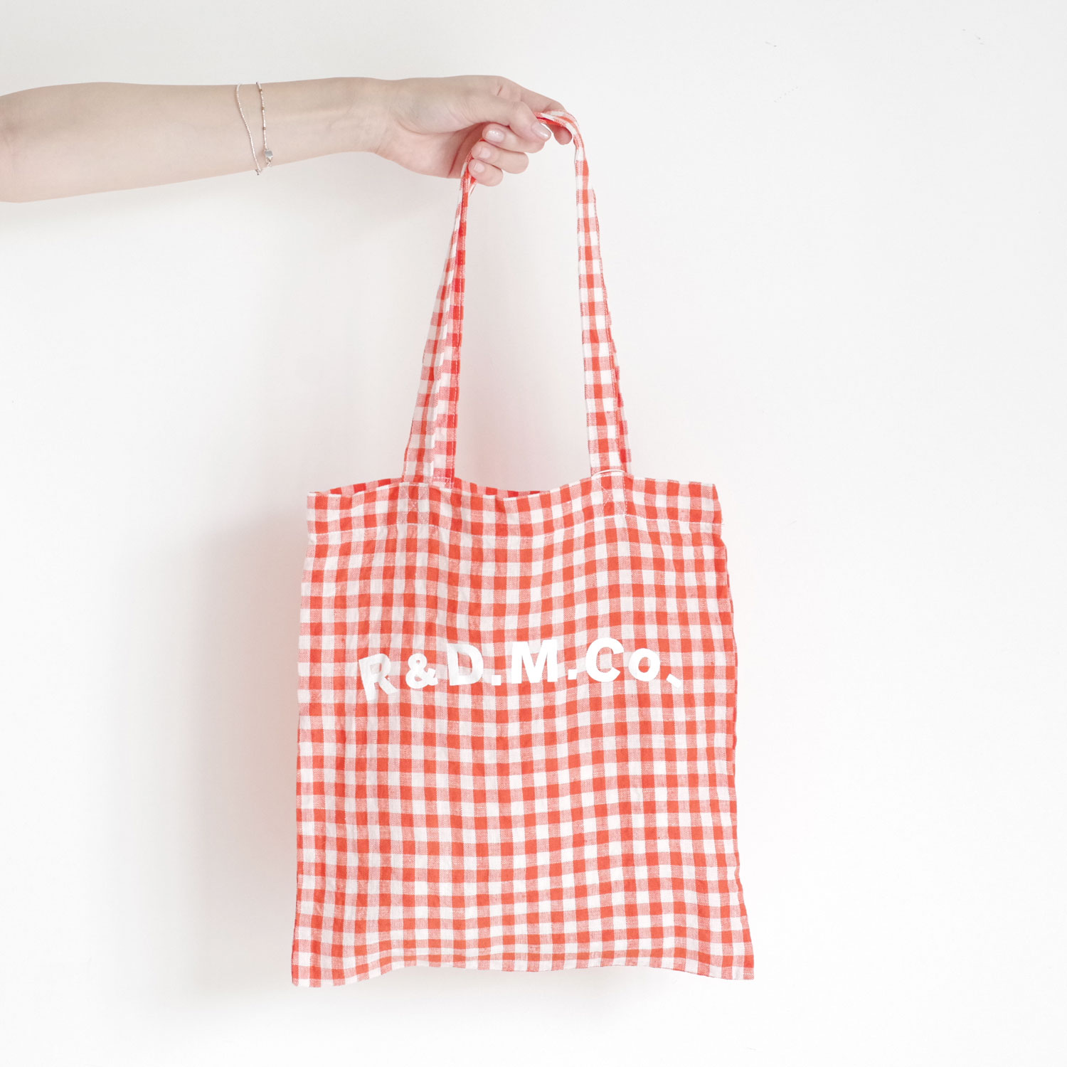 R&D.M.Co- ������ɥޥ󥺥ơ��顼 : LINEN GINGHAM CHECK TOTE BAG ���󥬥�ȡ���