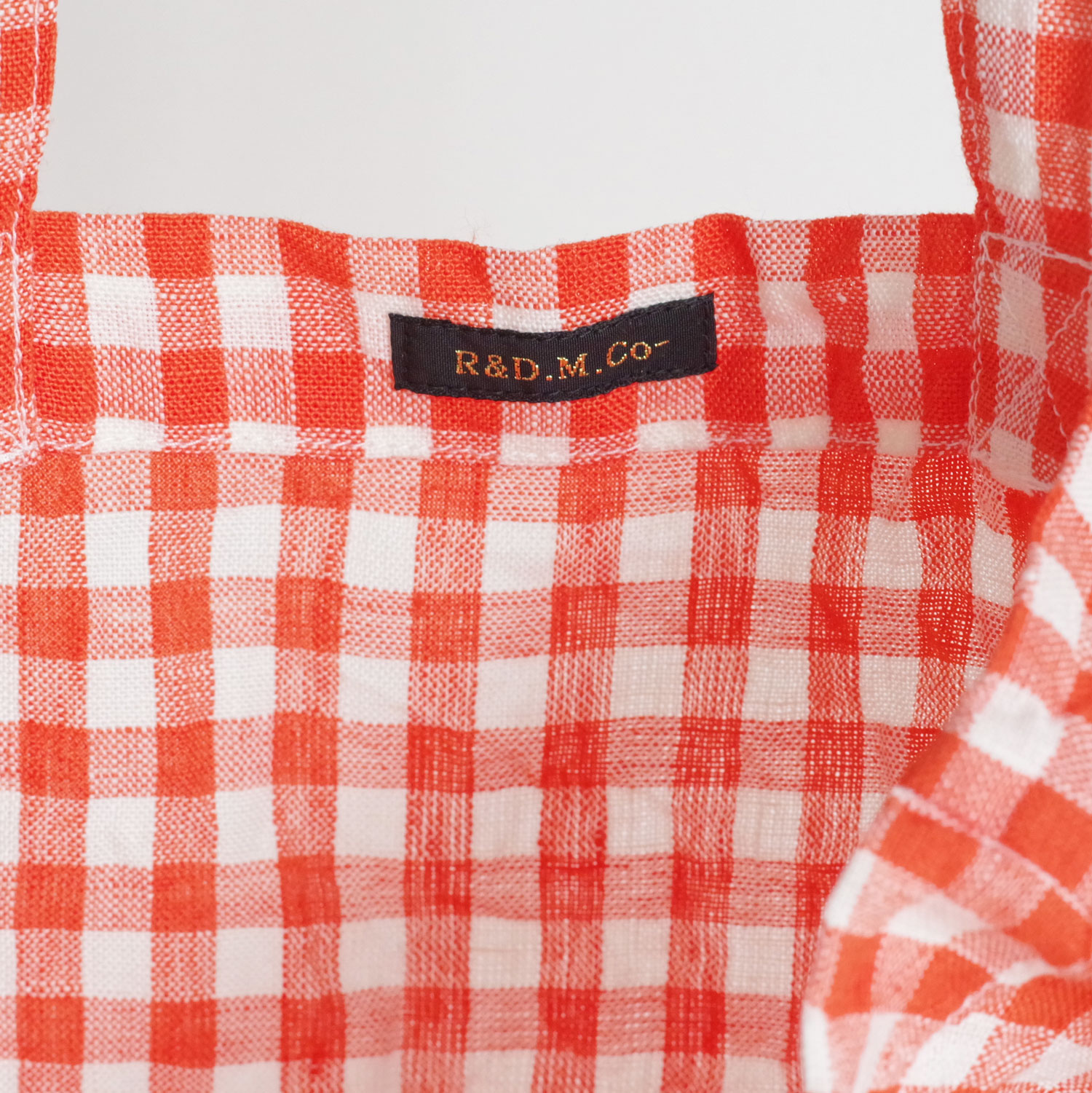 R&D.M.Co- ������ɥޥ󥺥ơ��顼 : LINEN GINGHAM CHECK TOTE BAG ���󥬥�ȡ���