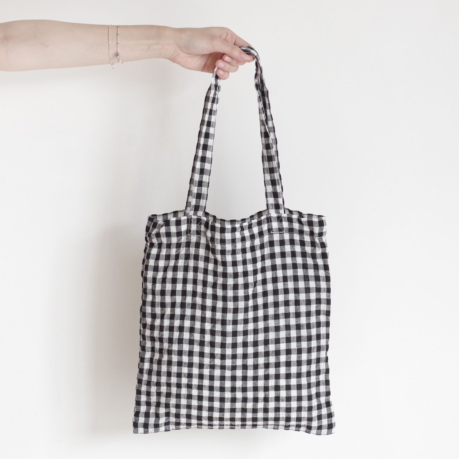 R&D.M.Co- ������ɥޥ󥺥ơ��顼 : LINEN GINGHAM CHECK TOTE BAG ���󥬥�ȡ���