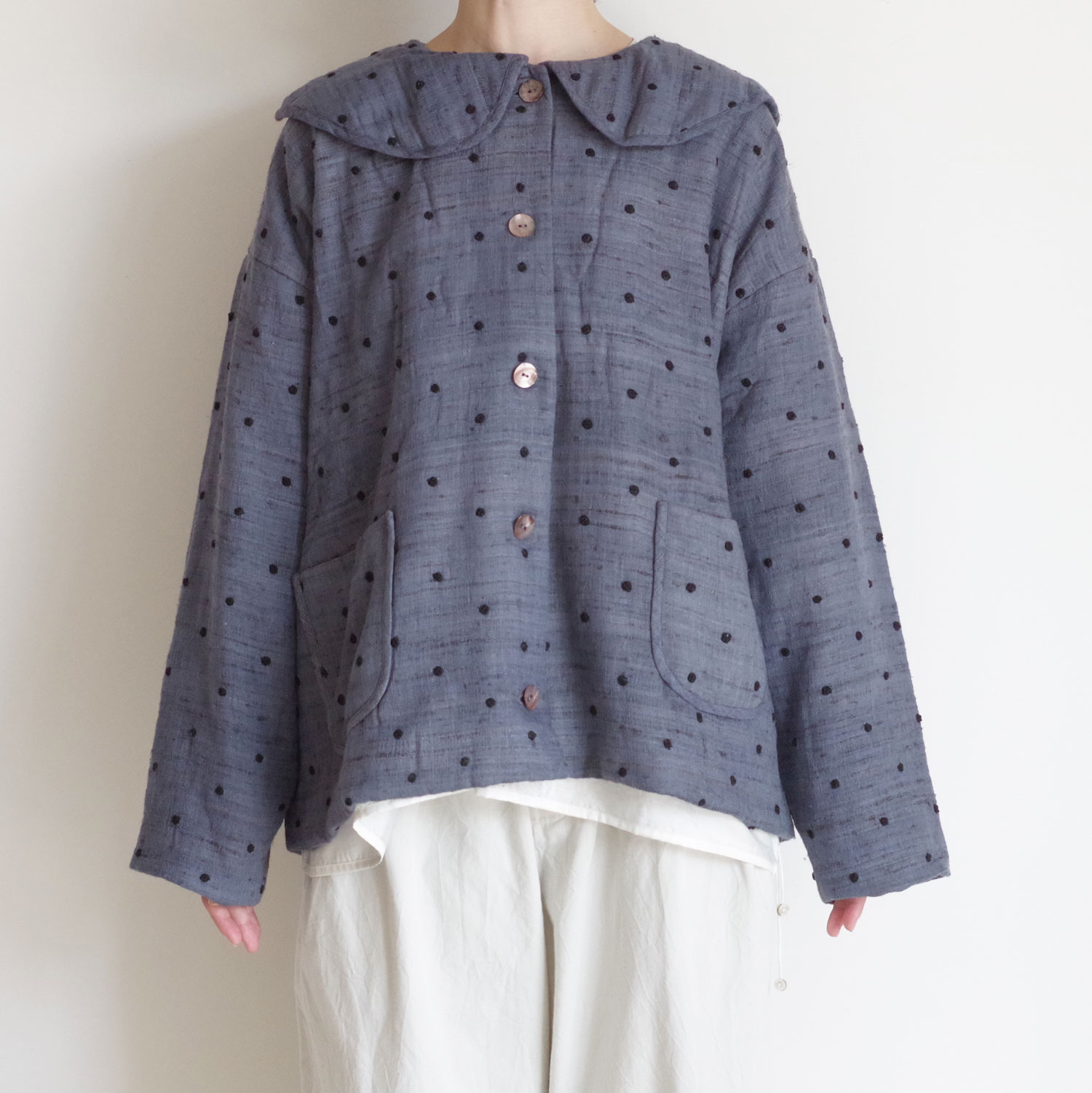 BUNON �֥Υ� : Round Collar Blouson �饦��ɥ��顼�֥륾��