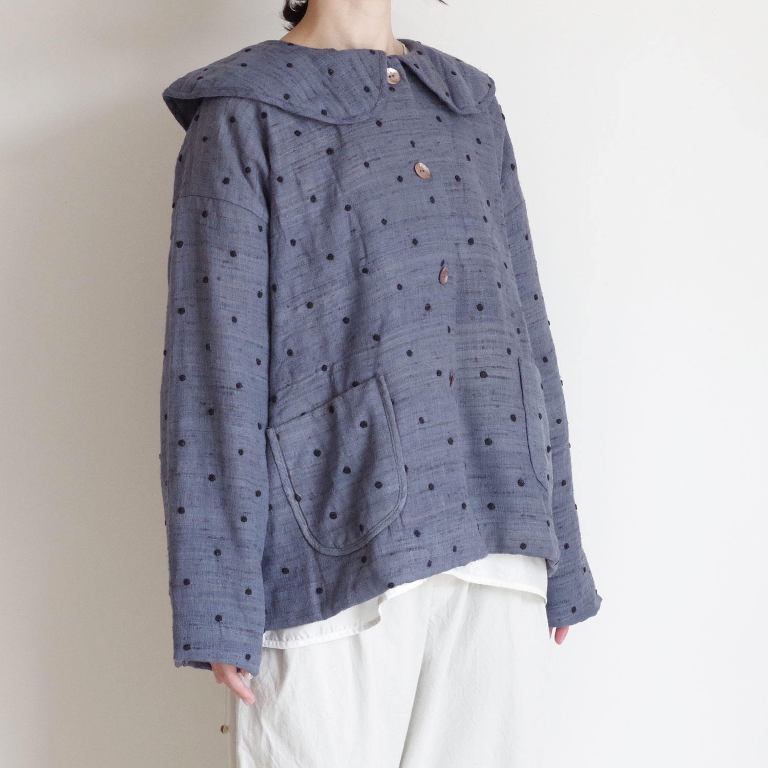 BUNON �֥Υ� : Round Collar Blouson �饦��ɥ��顼�֥륾��