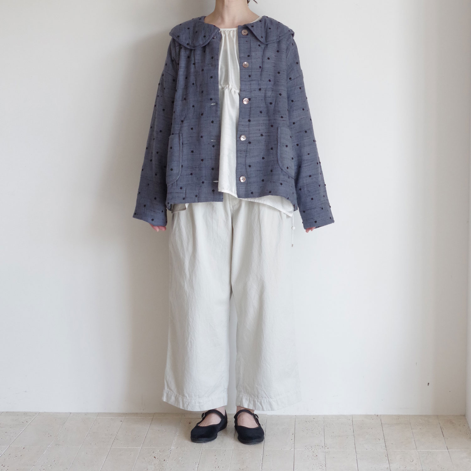 BUNON �֥Υ� : Round Collar Blouson �饦��ɥ��顼�֥륾��