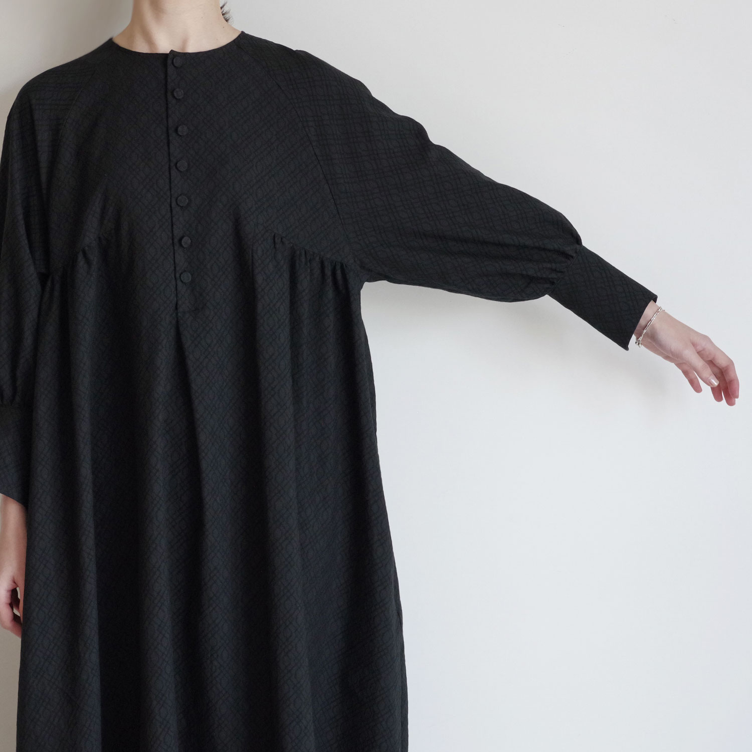 the last flower of the afternoon : �ʤ뾿 Collarless Half-placket shirt dress