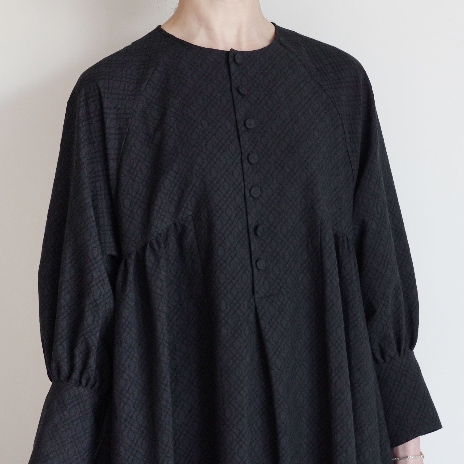 the last flower of the afternoon : �ʤ뾿 Collarless Half-placket shirt dress