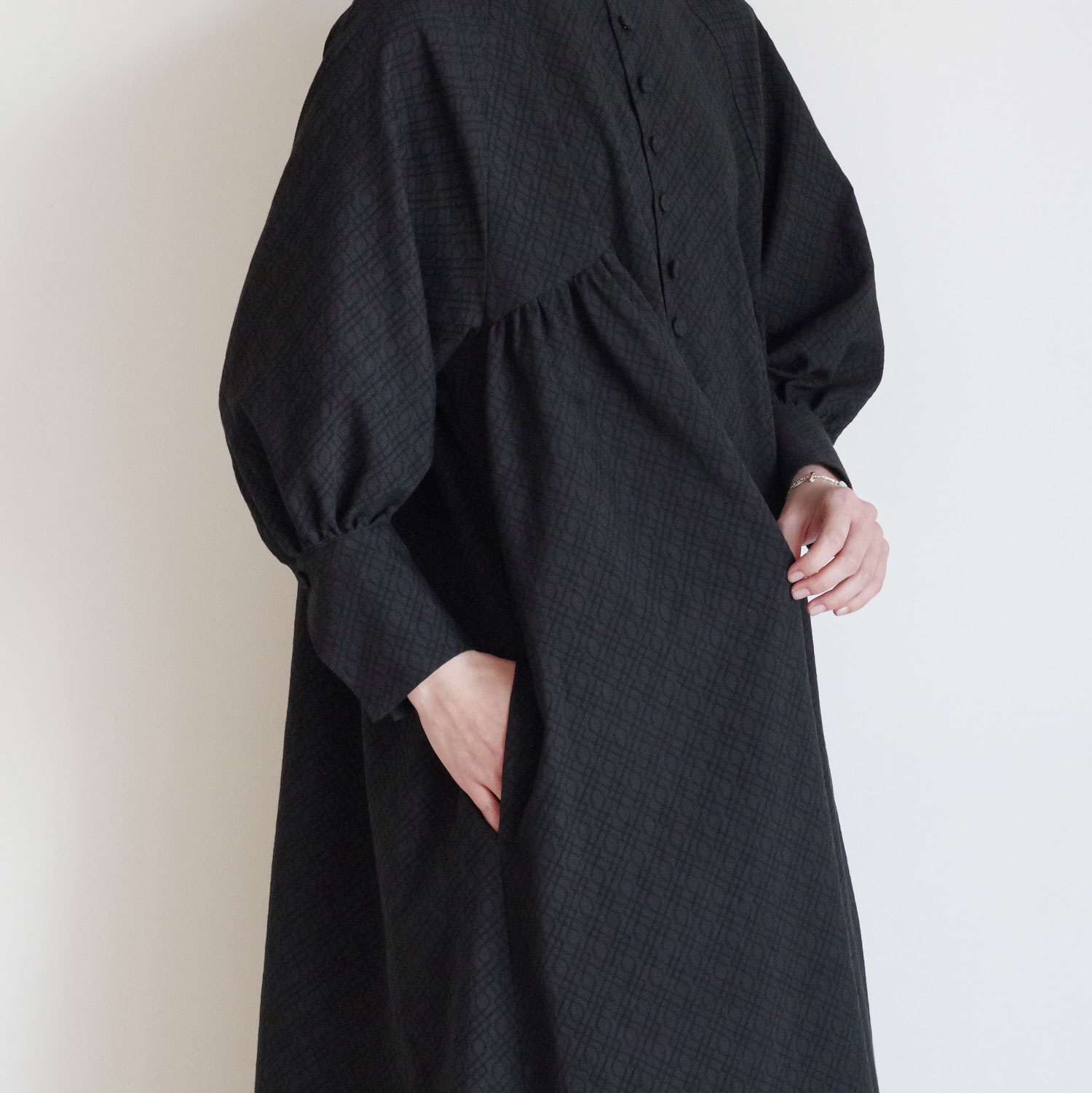 the last flower of the afternoon : �ʤ뾿 Collarless Half-placket shirt dress