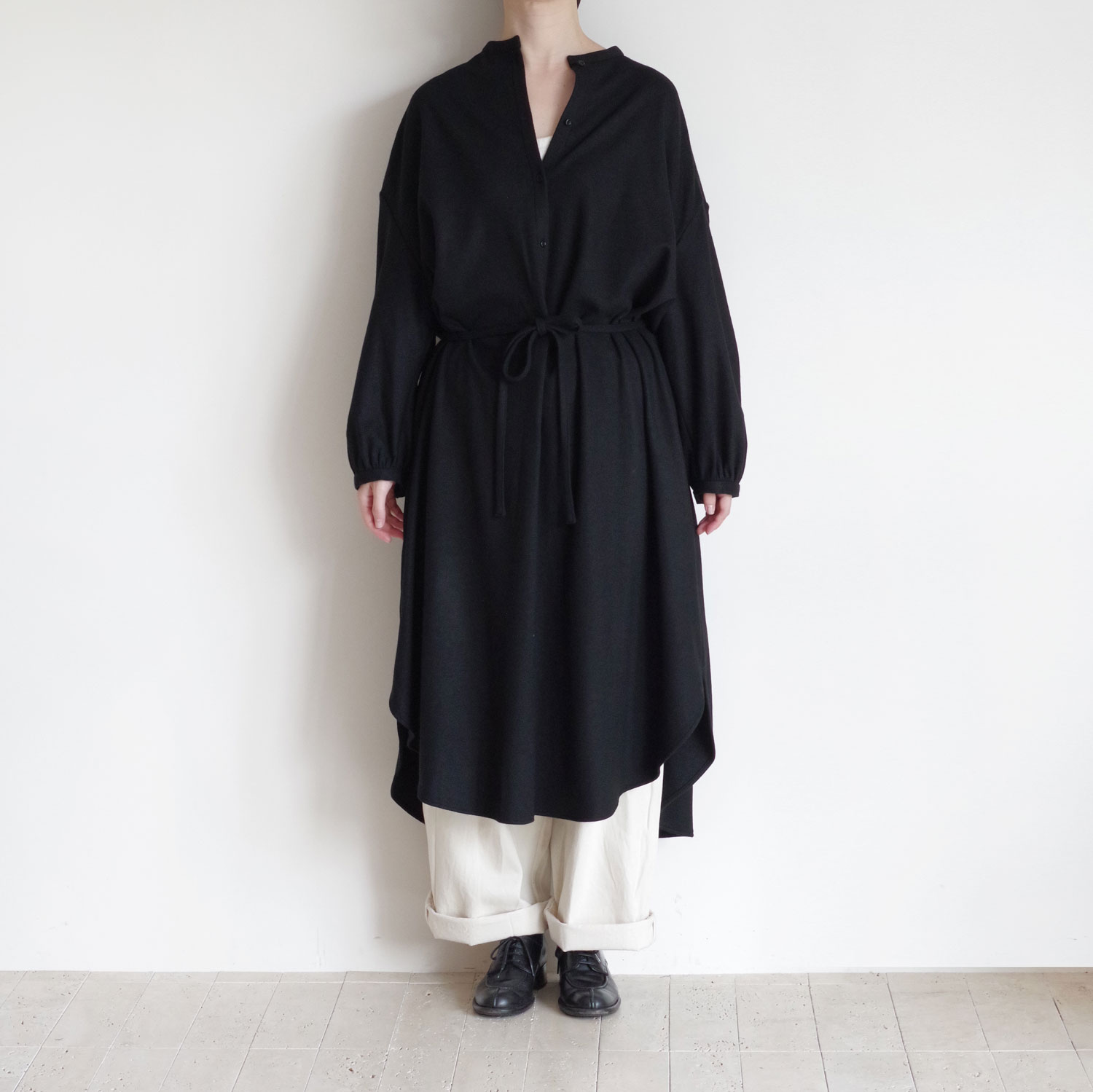 R&D.M.Co- ������ɥޥ󥺥ơ��顼 : MIDDLE SMOOTH GATHER SLEEVE DRESS ��������ԡ���