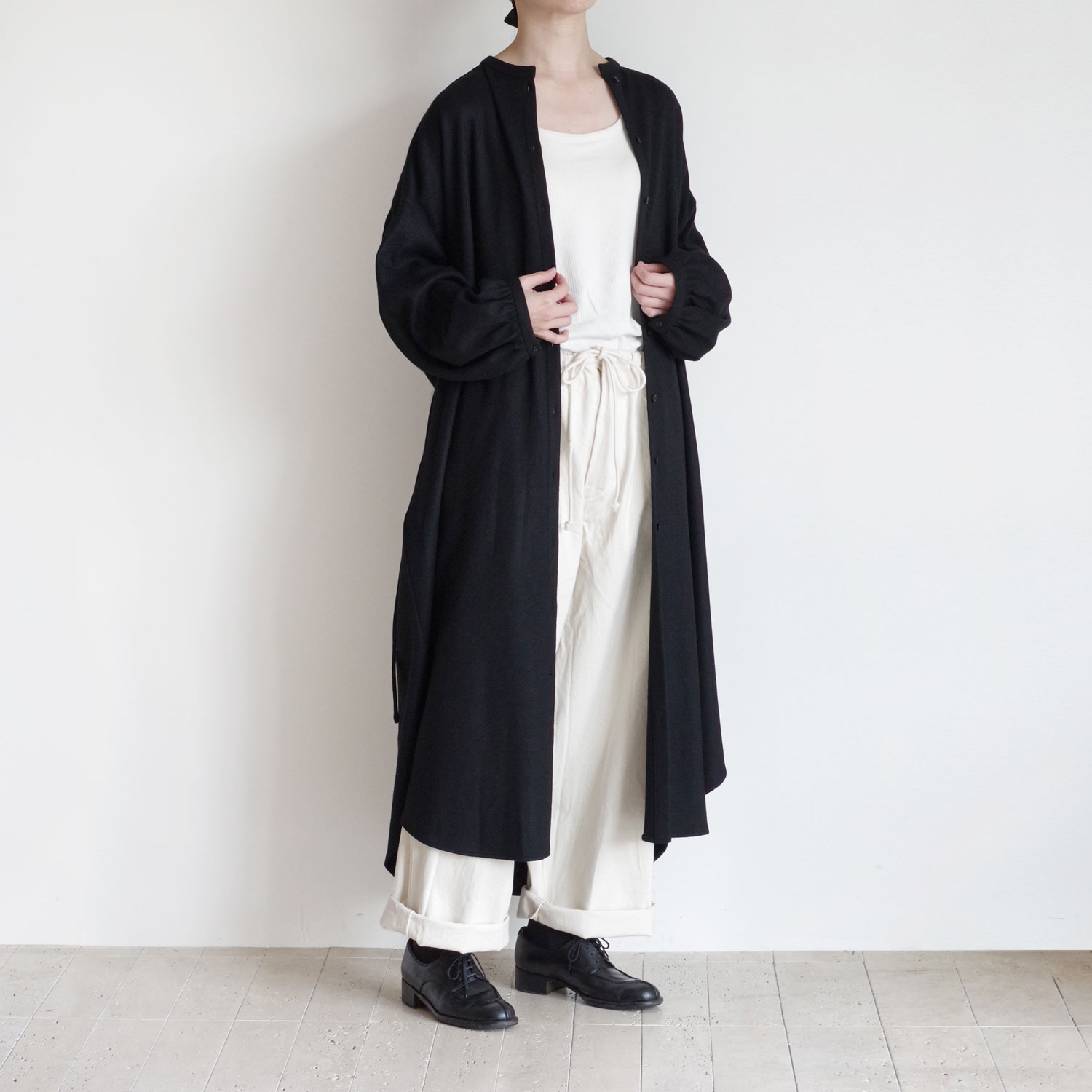 R&D.M.Co- ������ɥޥ󥺥ơ��顼 : MIDDLE SMOOTH GATHER SLEEVE DRESS ��������ԡ���