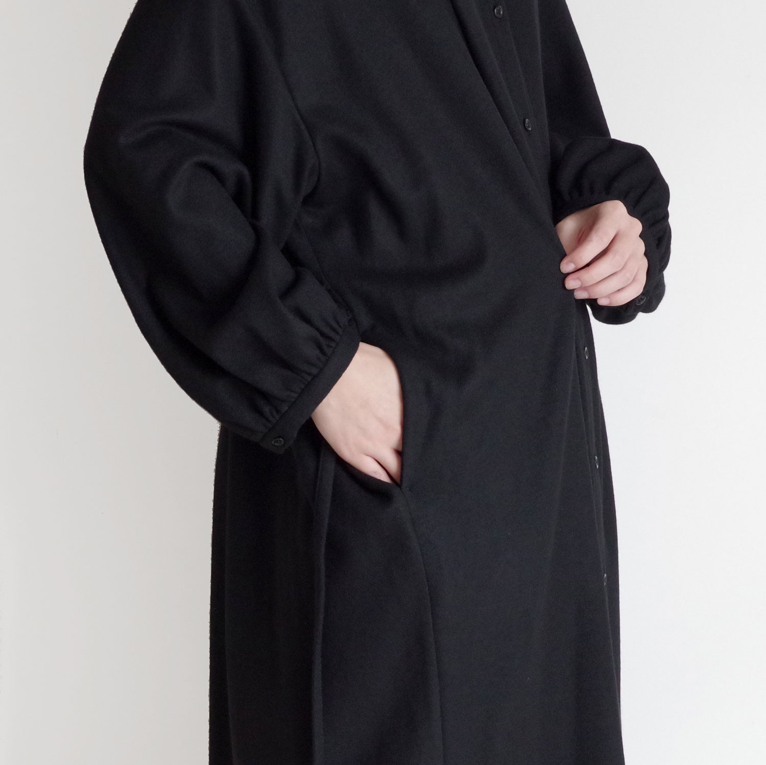 R&D.M.Co- ������ɥޥ󥺥ơ��顼 : MIDDLE SMOOTH GATHER SLEEVE DRESS ��������ԡ���