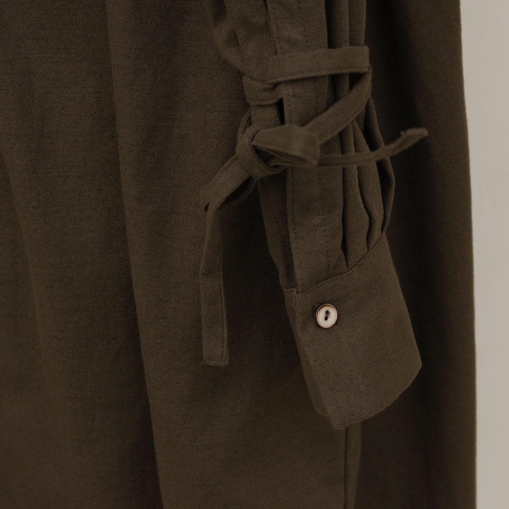 the last flower of the afternoon : ���դʤ� gathered shirt dress