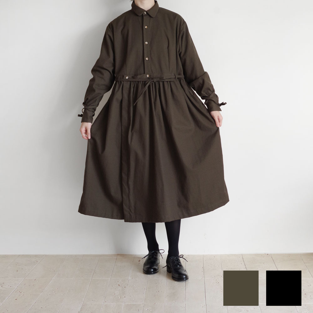 the last flower of the afternoon : ���դʤ� gathered shirt dress