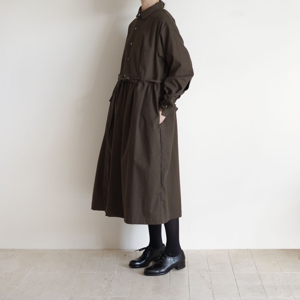 the last flower of the afternoon : ���դʤ� gathered shirt dress