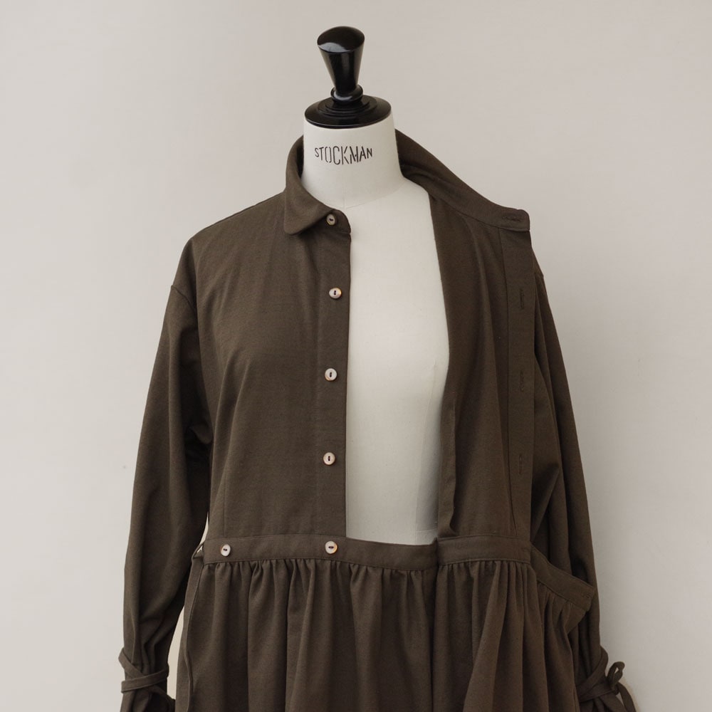 the last flower of the afternoon : ���դʤ� gathered shirt dress