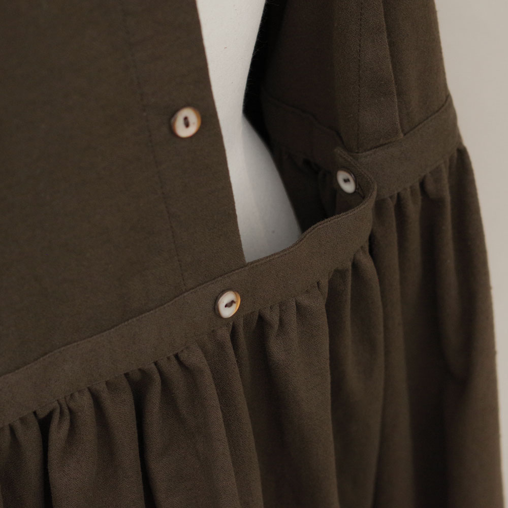 the last flower of the afternoon : ���դʤ� gathered shirt dress