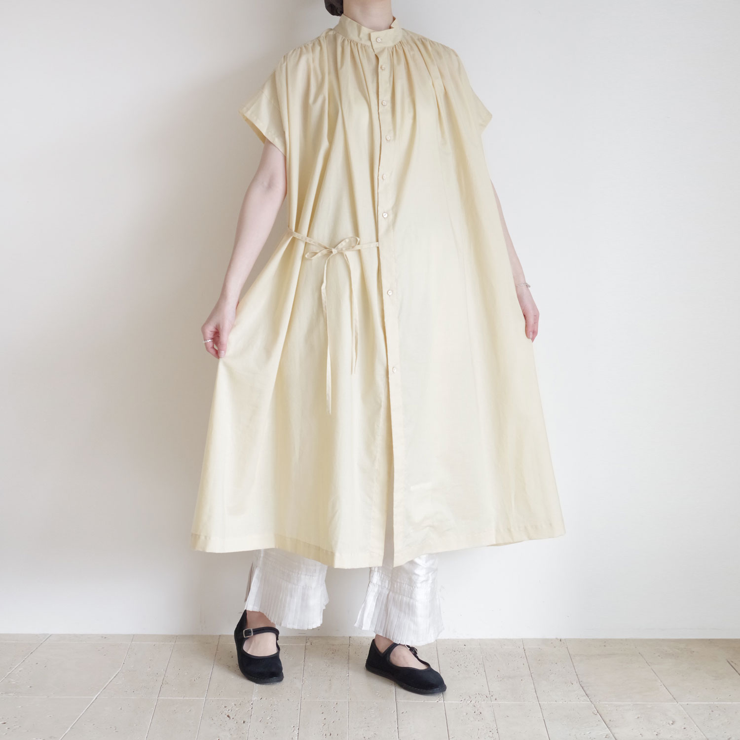 the last flower of the afternoon : �ż�η��� half sleeve back open dress �Хå������ץ���ԡ���