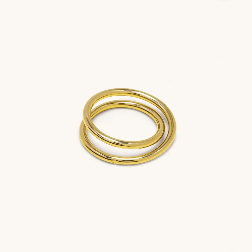 ALT ����� : 2.0 double spiral ring ��� (gold vermeil)