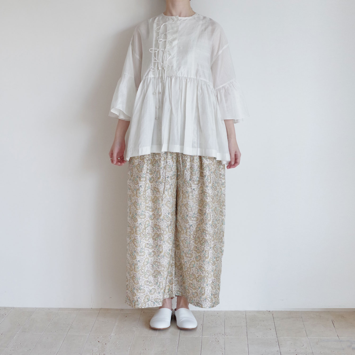 BUNON ֥Υ : Wide Sleeve Ribbon Blouse 륯磻ɥ꡼֥֥饦