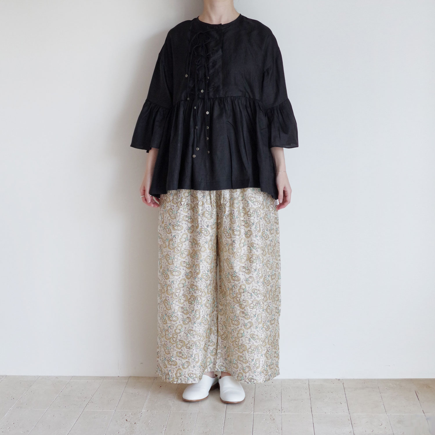 BUNON ֥Υ : Wide Sleeve Ribbon Blouse 륯磻ɥ꡼֥֥饦