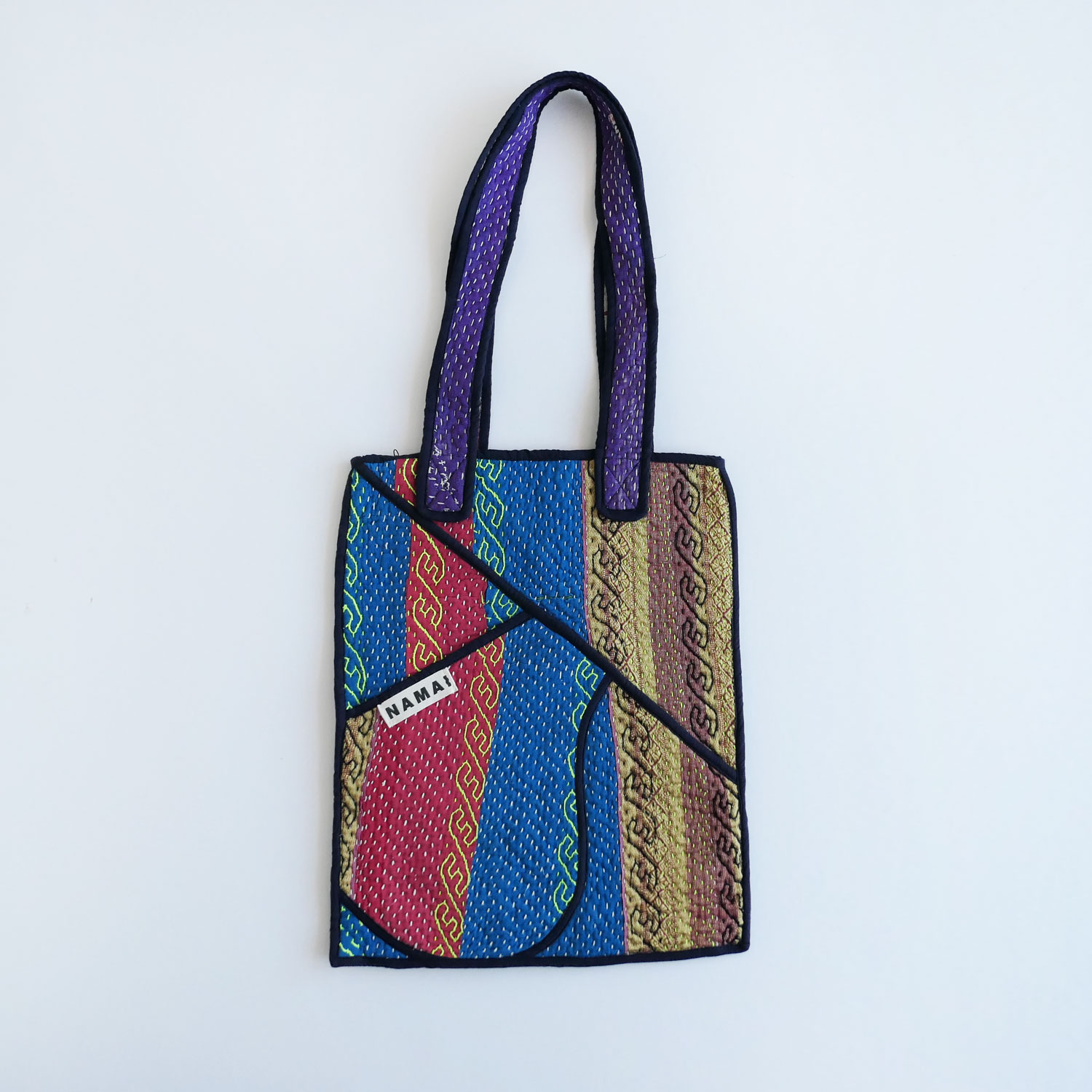 NAMAI �ʥޥ���THE TARUN QUILTED KANTHA BAG ���󥿥���ȥȡ��ȥХå�(D)