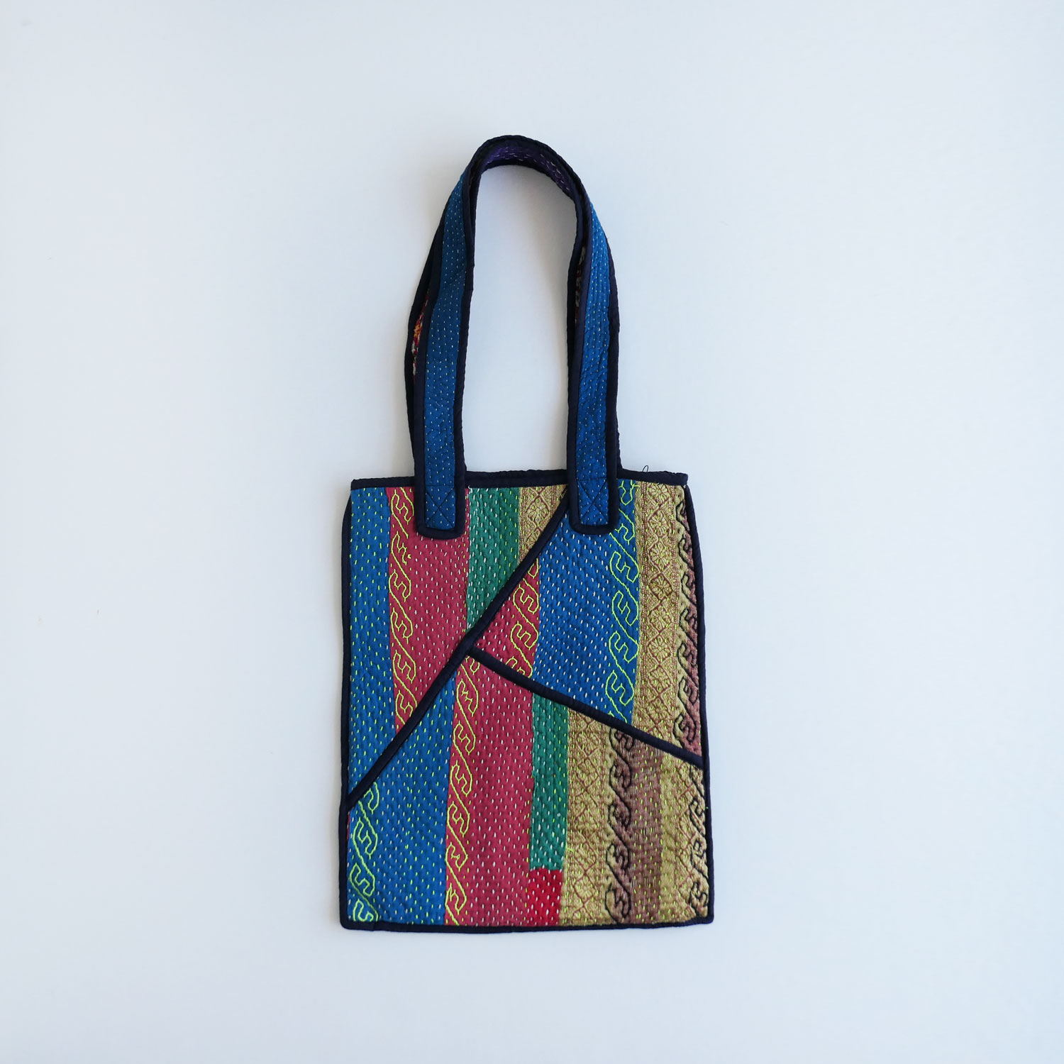 NAMAI �ʥޥ���THE TARUN QUILTED KANTHA BAG ���󥿥���ȥȡ��ȥХå�(D)