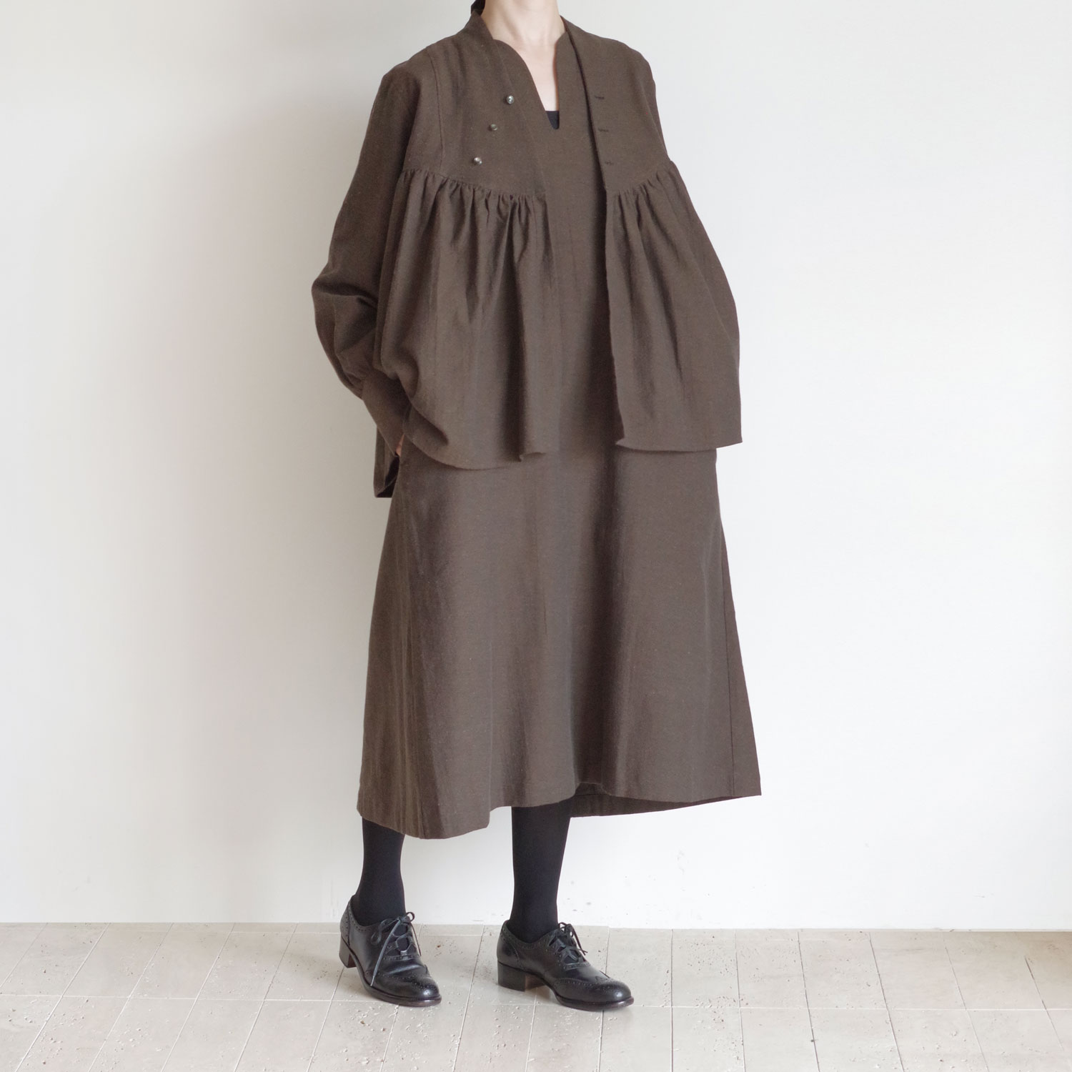 the last flower of the afternoon : ����� Funnel neck blouse �֥饦��