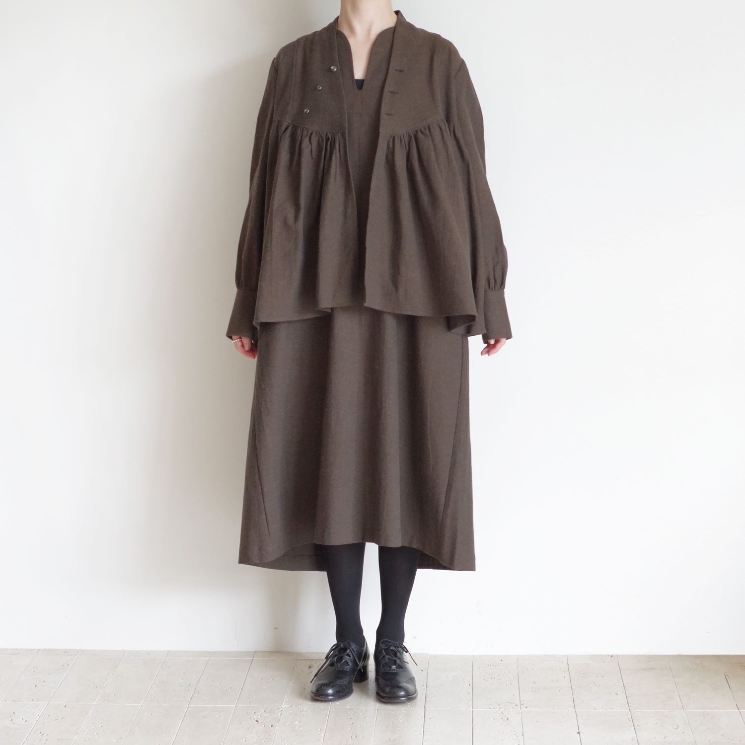 the last flower of the afternoon : ����� Funnel neck blouse �֥饦��