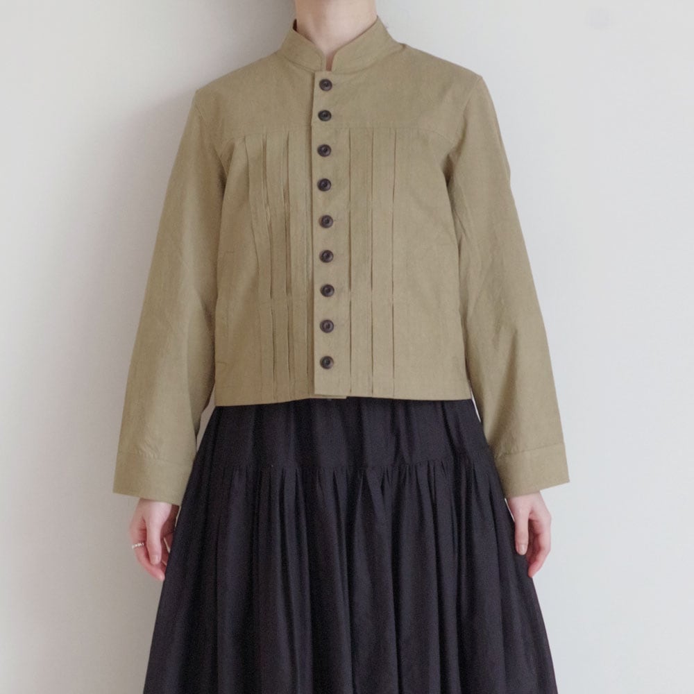 ECOLE DE CURIOSITES ��������ɥ���ꥪ���� : GILDA �ץ꡼�ĥե���ȥ��硼�ȥ��㥱�å� (Khaki beige)