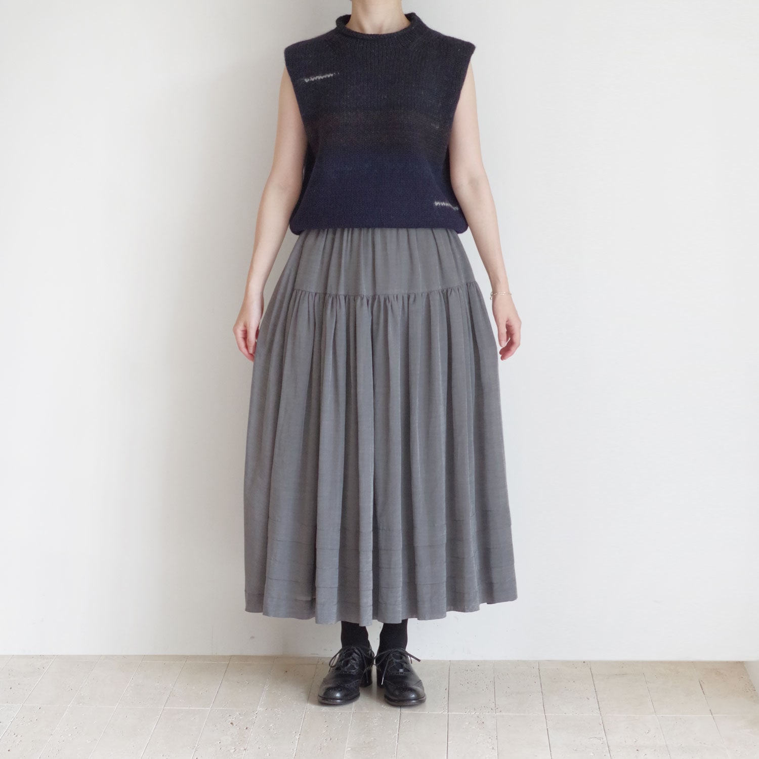 ECOLE DE CURIOSITES ��������ɥ���ꥪ���� : KLYDE Jersey Melange Stitch �˥åȥ٥���