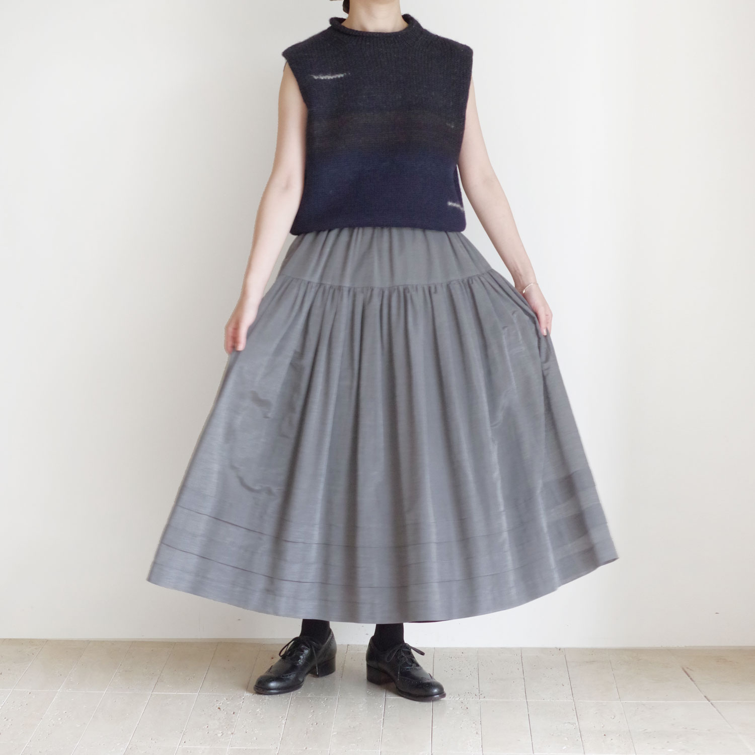 ECOLE DE CURIOSITES ��������ɥ���ꥪ���� : KLYDE Jersey Melange Stitch �˥åȥ٥���