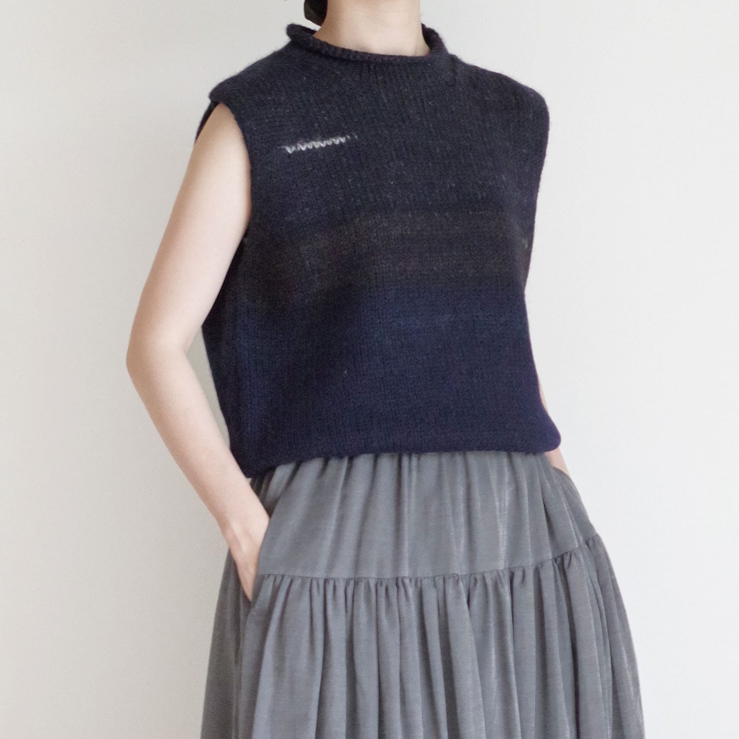 ECOLE DE CURIOSITES ��������ɥ���ꥪ���� : KLYDE Jersey Melange Stitch �˥åȥ٥���